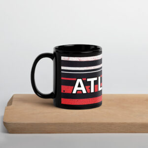 Graffiti Lines Black Glossy Mug - Image 2
