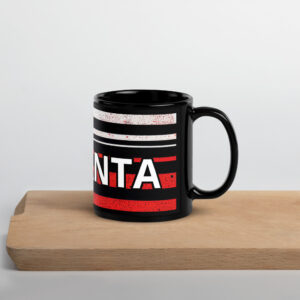 Graffiti Lines Black Glossy Mug - Image 3