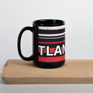 Graffiti Lines Black Glossy Mug - Image 5