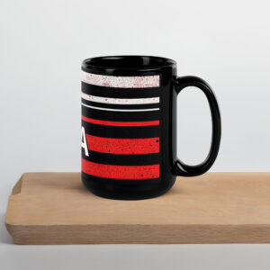 Graffiti Lines Black Glossy Mug - Image 6