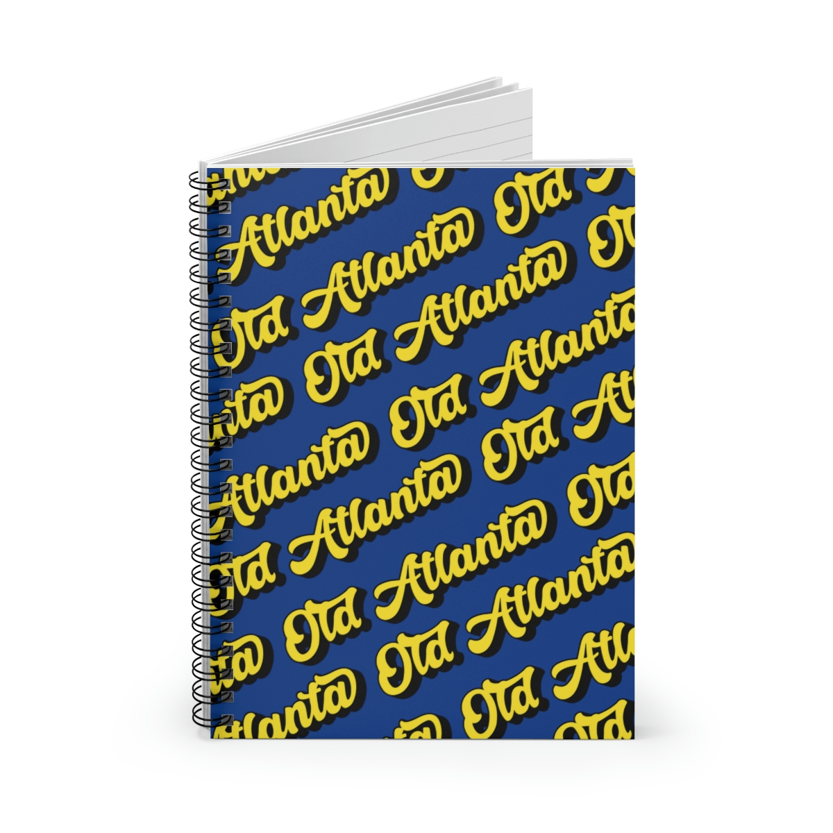 Blue & Yellow Old Atlanta Ruled Spiral Notebook