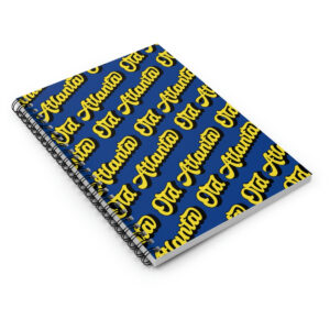 Blue & Yellow Old Atlanta Ruled Spiral Notebook - Image 3