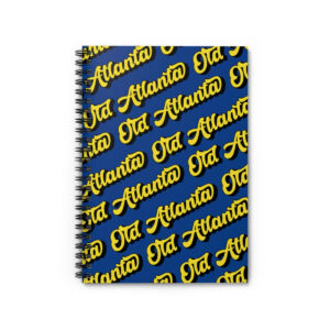 Blue & Yellow Old Atlanta Ruled Spiral Notebook