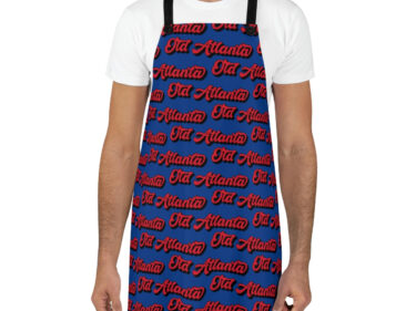 Blue & Red Old Atlanta Apron (AOP)
