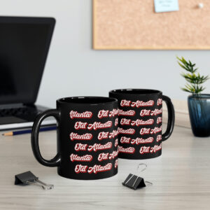 Old Atlanta Pattern Black Mug - 11oz - Image 5