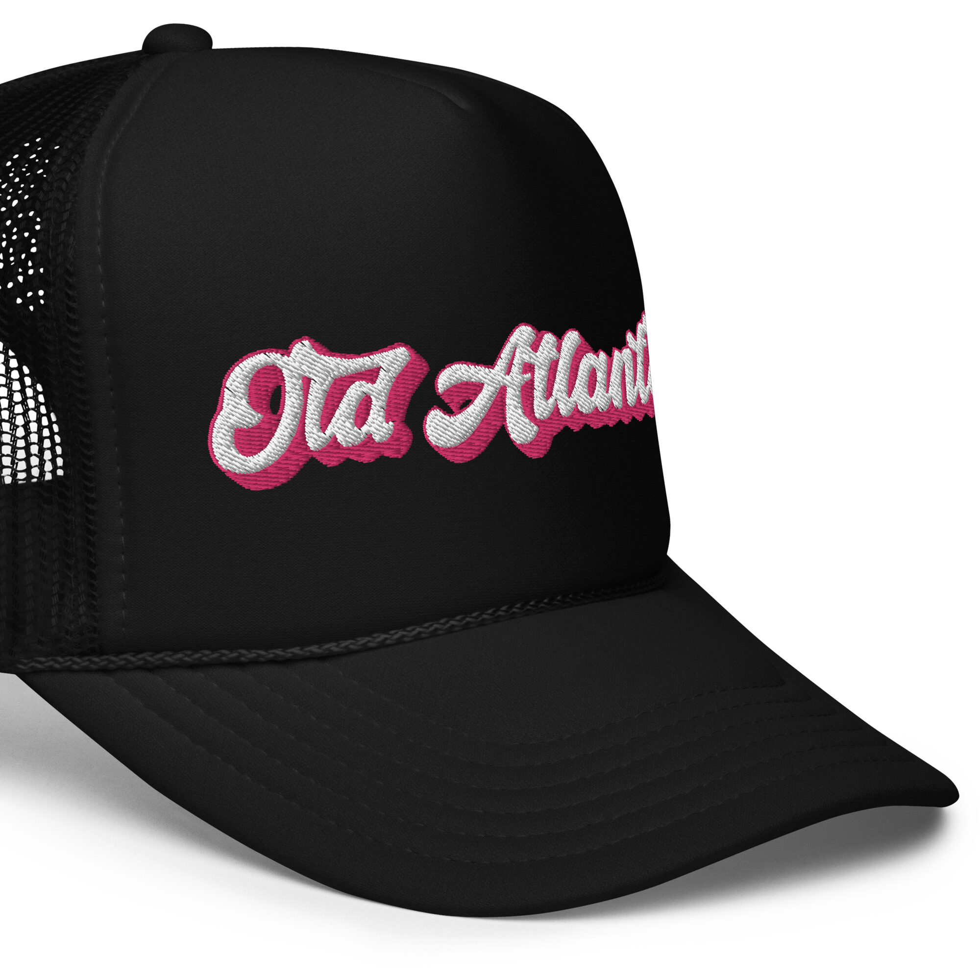 Black and Pink Trucker Hat Blank Cobra Brand - New